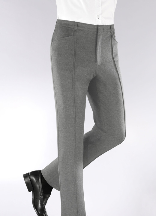 Hosen - «Klaus Modelle»-Hose mit Dehnbund in 4 Farben Hosen - «Klaus Modelle»-Hose mit Dehnbund in 4 Farben, in Größe 024 bis 060, in Farbe MITTELGRAU MELIERT