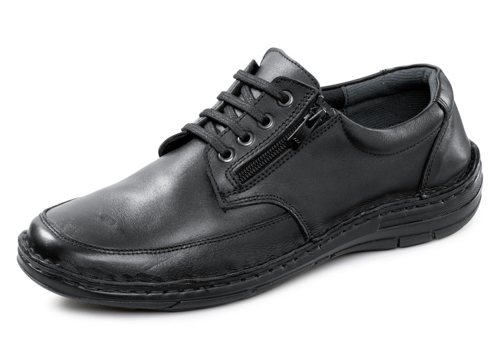 Slipper & Schnürschuhe - GINO GALANTE, klassische Herren-Schnürschuhe, mit herausnehmbarem Fussbett, in Größe 040 bis 046, in Farbe SCHWARZ Ansicht 1