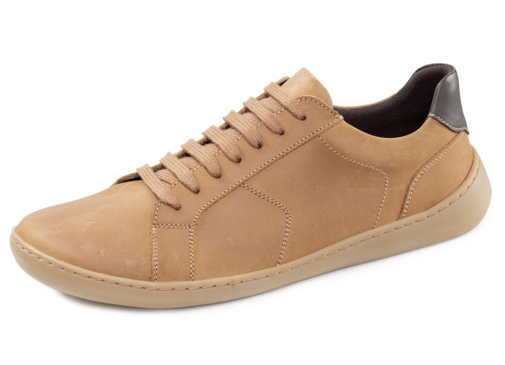 Slipper & Schnürschuhe - GINO GALANTE, bequeme Herren-Barfußschuhe, mit herausnehmbarem Fussbett, in Größe 040 bis 046, in Farbe CAMEL Ansicht 1