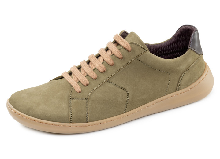 Slipper & Schnürschuhe - GINO GALANTE, bequeme Herren-Barfußschuhe, mit herausnehmbarem Fussbett, in Größe 040 bis 046, in Farbe OLIV Ansicht 1
