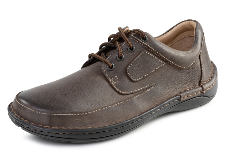 Slipper & Schnürschuhe - GINO GALANTE, klassische Herren-Schnürschuhe, mit herausnehmbarem Fussbett, in Größe 040 bis 046, in Farbe MARONE Ansicht 1