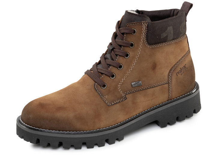 Stiefeletten - Rieker, gefütterte Herren-Boots, Winterschuhe, Weite H, mit Reissverschluss, in Größe 040 bis 046, in Farbe COGNAC Ansicht 1