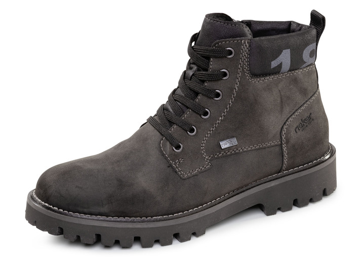 Stiefeletten - Rieker, gefütterte Herren-Boots, Winterschuhe, Weite H, mit Reissverschluss, in Größe 040 bis 046, in Farbe ANTHRAZIT Ansicht 1