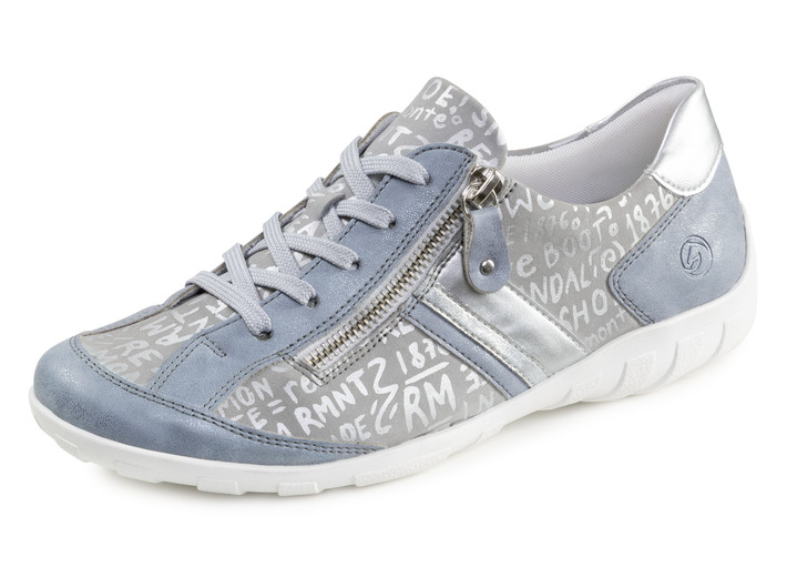 Slipper & Schnürschuhe - Remonte, bequeme Damen-Sneaker, Weite G, mit herausnehmbarem Fussbett, in Größe 036 bis 043, in Farbe HELLBLAU-SILBER Ansicht 1