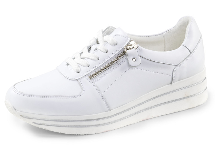 Slipper & Schnürschuhe - ELENA EDEN, bequeme Damen-Sneaker, Weite G, mit herausnehmbarem Fussbett, in Größe 036 bis 042, in Farbe WEISS Ansicht 1