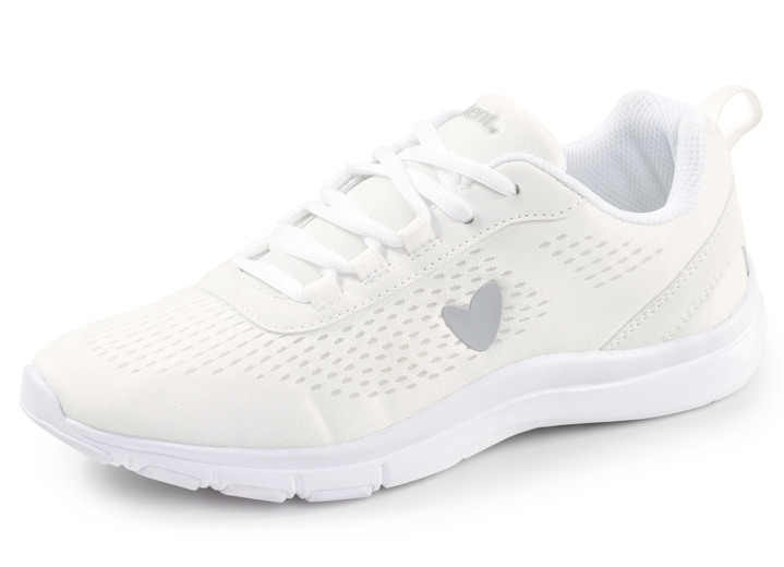 Slipper & Schnürschuhe - LAURA KENT, sommerliche Damen-Sneaker, mit herausnehmbarem Fussbett, in Größe 036 bis 042, in Farbe WEISS Ansicht 1