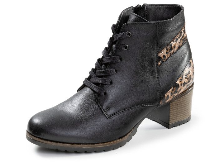 Stiefel & Stiefeletten - ELENA EDEN, trendige Damen-Stiefeletten, Weite G, mit herausnehmbarem Fussbett, in Größe 035 bis 041, in Farbe SCHWARZ-BRAUN Ansicht 1