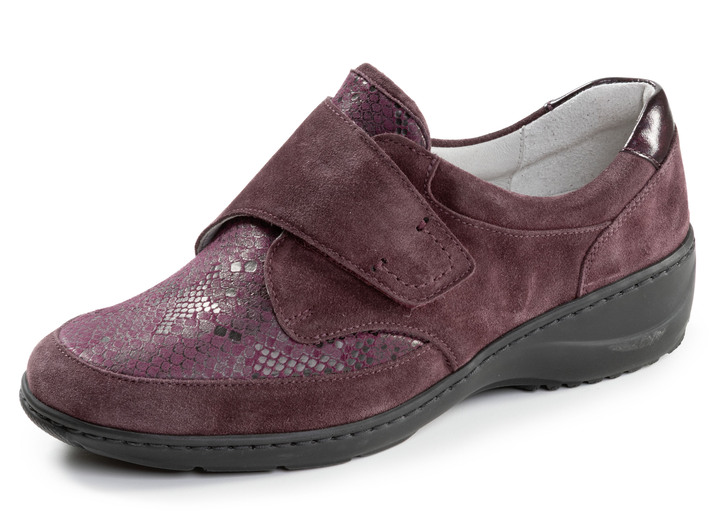 Slipper & Schnürschuhe - Waldläufer, bequeme Damen-Slipper, Weite K, mit herausnehmbarem Fussbett, in Größe 4 bis 8 1/2, in Farbe BURGUND Ansicht 1