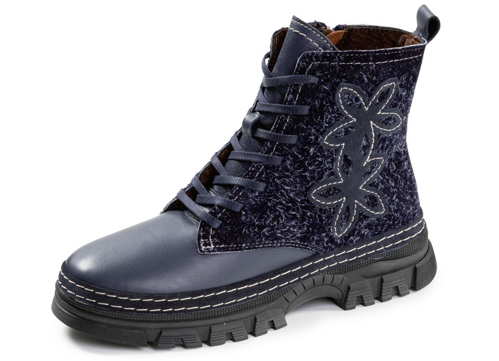 Stiefel & Stiefeletten - Gemini, modische Damen-Stiefeletten, Winterschuhe, Weite G, mit herausnehmbarem Fussbett, in Größe 036 bis 042, in Farbe MARINE Ansicht 1
