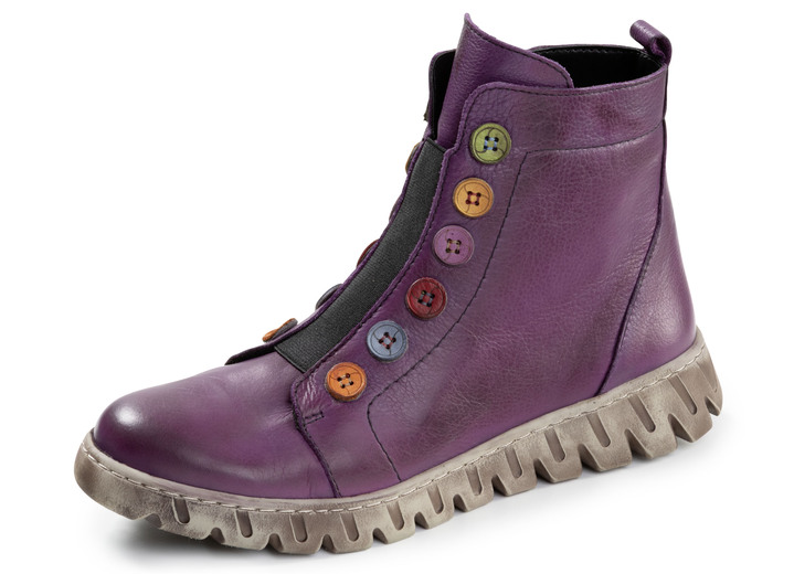 Stiefel & Stiefeletten - Gemini, trendige Damen-Stiefeletten, Winterschuhe, Weite G, mit herausnehmbarem Fussbett, in Größe 036 bis 042, in Farbe LILA Ansicht 1