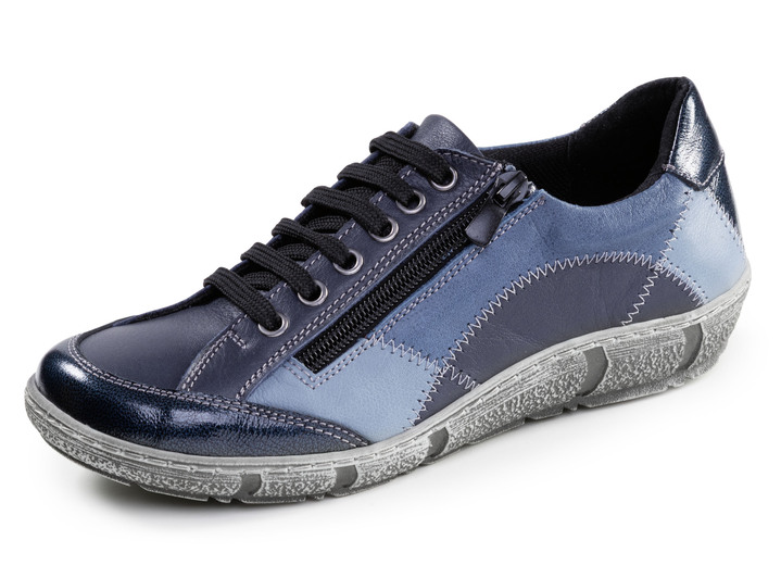 Slipper & Schnürschuhe - Gemini, bequeme Damen-Schnürschuhe, Weite G, mit herausnehmbarem Fussbett, in Größe 036 bis 042, in Farbe BLAU Ansicht 1