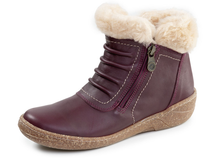 Stiefel & Stiefeletten - ELENA EDEN, gefütterte Damen-Boots, Winterschuhe, Weite G, mit herausnehmbarem Fussbett, in Größe 036 bis 042, in Farbe BORDEAUX Ansicht 1