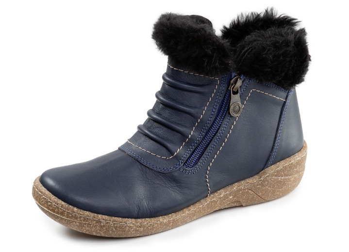 Stiefel & Stiefeletten - ELENA EDEN, gefütterte Damen-Boots, Winterschuhe, Weite G, mit herausnehmbarem Fussbett, in Größe 036 bis 042, in Farbe MARINE Ansicht 1