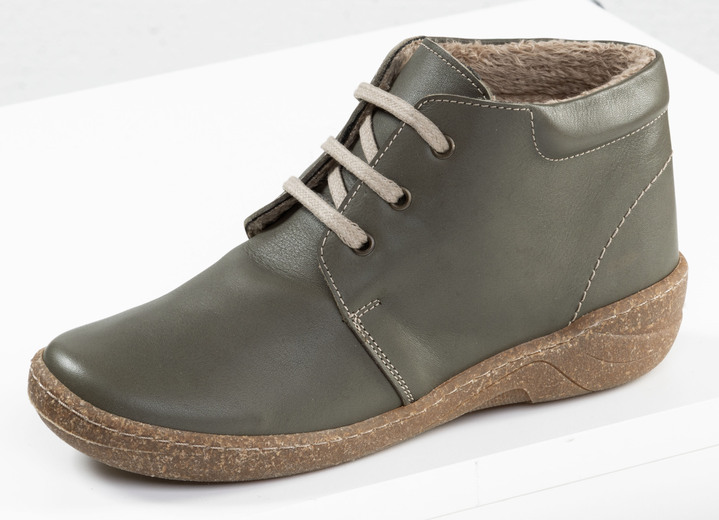 Stiefel & Stiefeletten - ELENA EDEN, gefütterte Damen-Boots, Weite G, mit herausnehmbarem Fussbett, in Größe 036 bis 042, in Farbe OLIV Ansicht 1