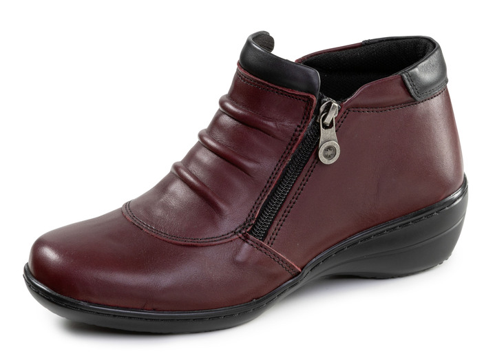 Stiefel & Stiefeletten - ELENA EDEN, bequeme Damen-Boots, Weite H, mit herausnehmbarem Fussbett, in Größe 036 bis 042, in Farbe BURGUND-SCHWARZ Ansicht 1