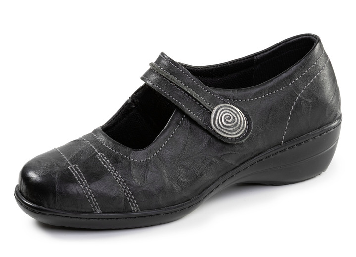 Pumps & Ballerina - ELENA EDEN, bequeme Damen-Spangenschuhe, Weite H, mit herausnehmbarem Fussbett, in Größe 035 bis 042, in Farbe SCHWARZ Ansicht 1