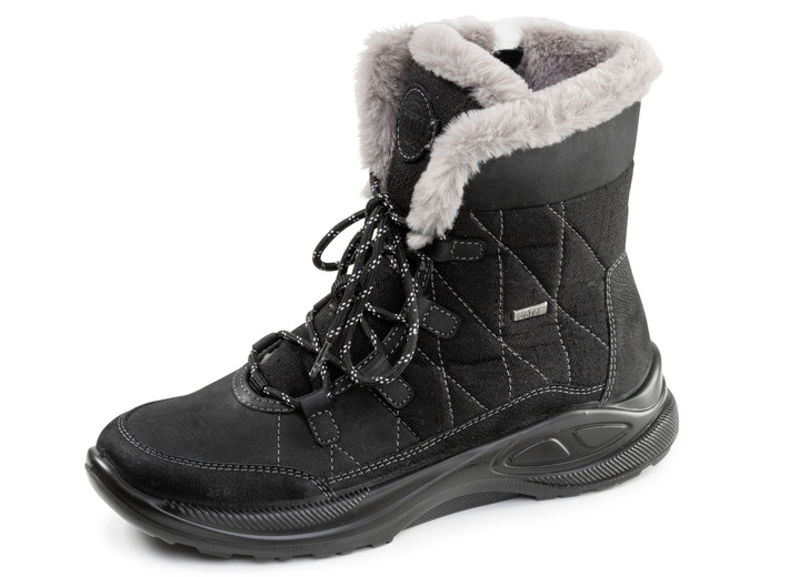 Stiefel & Stiefeletten - Gefütterte Damen-Boots, Winterschuhe, Weite H, mit Reissverschluss, in Größe 036 bis 042, in Farbe SCHWARZ Ansicht 1