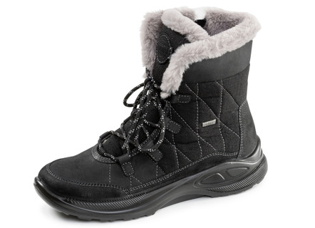 Gefütterte Damen-Boots, Winterschuhe, Weite H, mit Reissverschluss