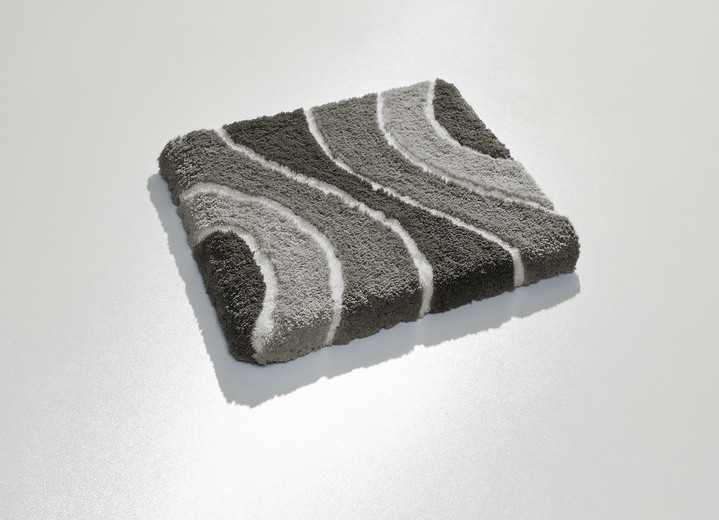 Badgarnituren - Herrlich weiche Badgarnitur, in Größe 100 (Vorleger halbrund, 50/ 80 cm) bis 112 (WC-Deckelbezug, 47/ 50 cm), in Farbe ANTHRAZIT Ansicht 1