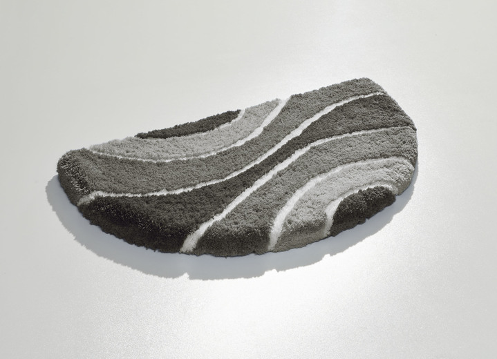 Badgarnituren - Herrlich weiche Badgarnitur, in Größe 100 (Vorleger halbrund, 50/ 80 cm) bis 112 (WC-Deckelbezug, 47/ 50 cm), in Farbe ANTHRAZIT Ansicht 1