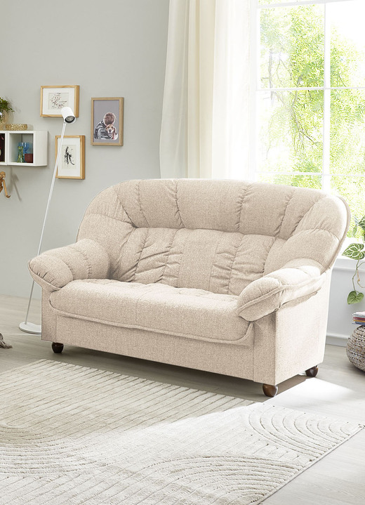 Polstergruppen - Komfortable Polstermöbel, in Farbe BEIGE, in Ausführung Zweisitzer Ansicht 1