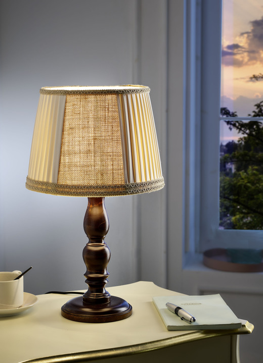 Stehlampe - Leuchten im klassischen Stil, in Farbe NUSSBAUM, in Ausführung Tischleuchte Ansicht 1