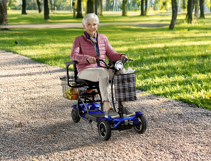 Elektromobilität - 4-Rad-Roller von Antar, in Farbe BLAU Ansicht 1