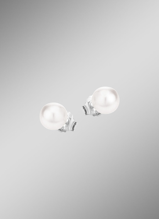 Ohrschmuck - Ohrstecker mit Süsswasser-Zuchtperlen, in Farbe  Ansicht 1