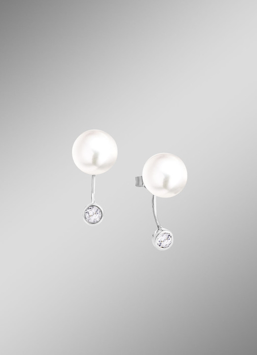 Ohrschmuck - Klassische Ohrstecker mit Süsswasser-Zuchtperlen, in Farbe  Ansicht 1
