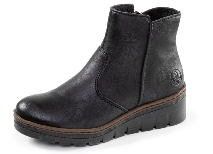 Stiefel & Stiefeletten - Rieker, gefütterte Damen-Stiefeletten, Winterschuhe, mit Reissverschluss, in Größe 036 bis 042, in Farbe SCHWARZ Ansicht 1