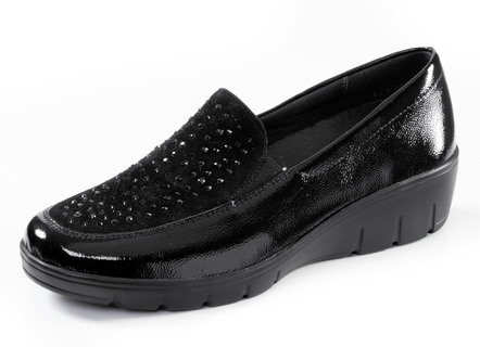 ELENA EDEN, bequeme Damen-Slipper, Weite H, mit herausnehmbarem Fussbett