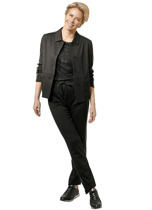 Blazer & Anzüge - Blazer mit Hemdkragen, in Größe 038 bis 046, in Farbe SCHWARZ Ansicht 1