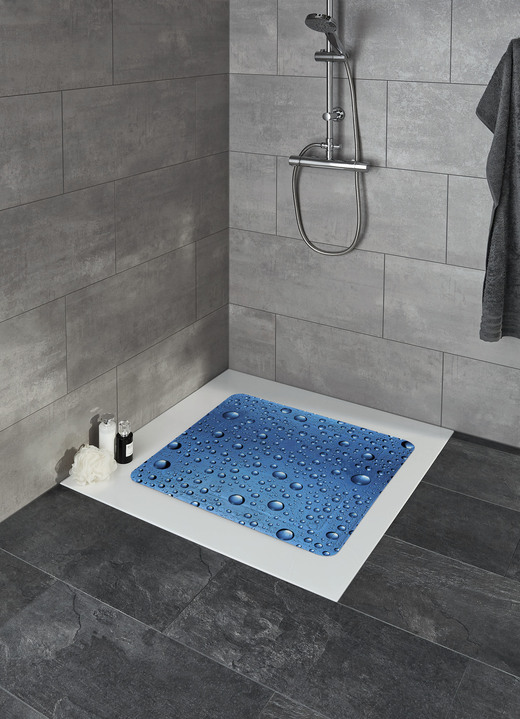 Badezimmeraccessoires - Sicherheits-Einlagen von Kleine Wolke, in Größe 300 (Duscheinlage, 55/55 cm) bis 302 (Nackenpolster, 32/22 cm), in Farbe BLAU Ansicht 1