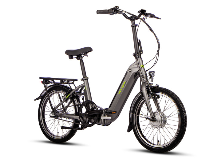 Elektromobilität - Falt-E-Bike MIFA Compact Comfort Plus, in Farbe SILBER Ansicht 1