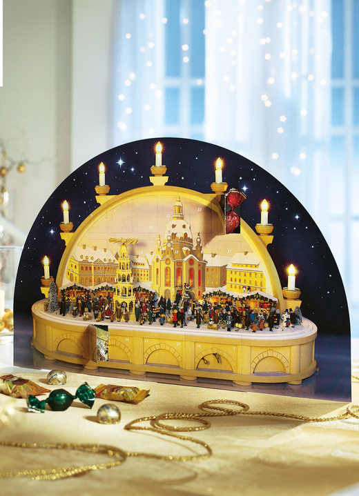 Adventskalender - Adventskalender Schwibbogen, in Farbe