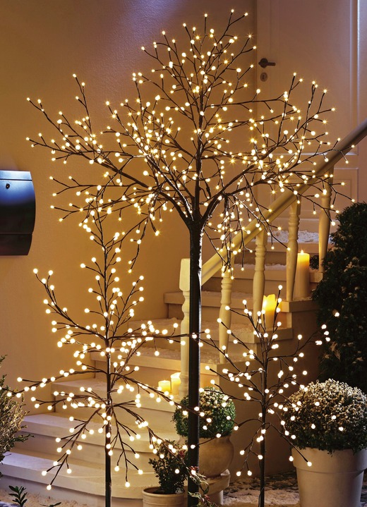 Leuchtende Dekoration - LED-Baum mit LED-Kugeln, in Farbe WARM-WEISS, in Ausführung Höhe 120 cm Ansicht 1
