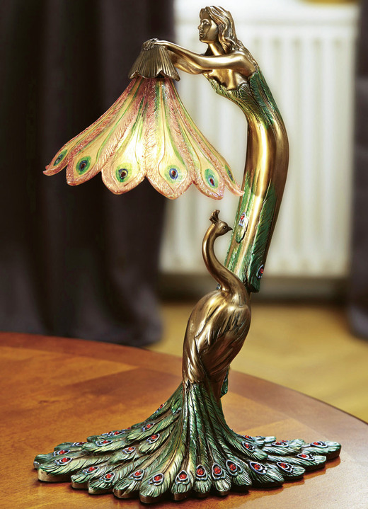 Tischlampe - Tischleuchte in Form einer Frauenfigur, in Farbe BRAUN