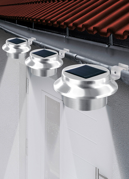 - Dachrinnen-Lampe, 3er-Set, in Farbe SILBER Ansicht 1