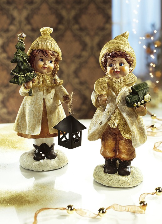 Weihnachten - Winterkinder, 2er-Set, in Farbe BRAUN