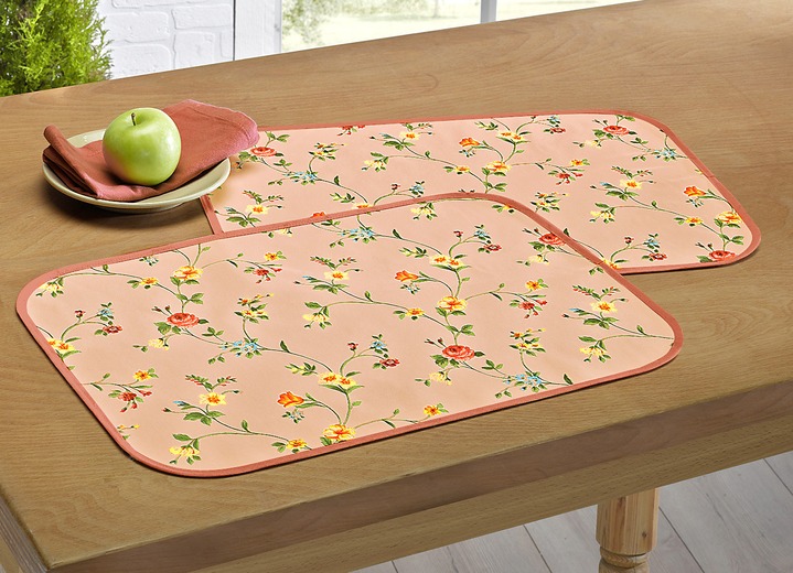 Tischdecken - Tischdekoration mit bunten Blümchen-Motiven , in Farbe TERRA