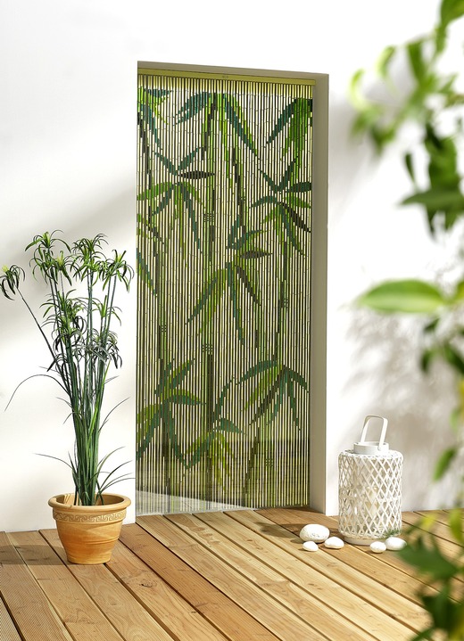 SALE % - Bambus-Vorhang Bamboo, in Farbe BRAUN-GRÜN