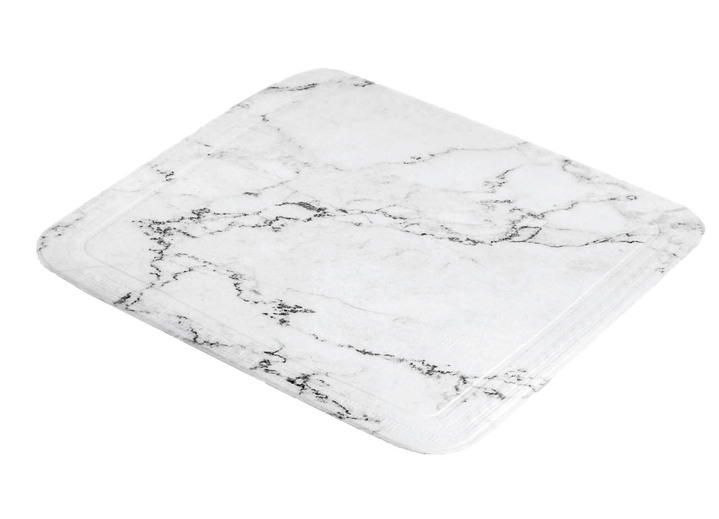 Badezimmeraccessoires - «Kleine Wolke» Sicherheits-Einlagen, in Größe 300 (Dusch-Einlage, 55x55 cm) bis 302 (Nackenpolster, 32x22 cm), in Farbe WEISS-ANTHRAZIT Ansicht 1