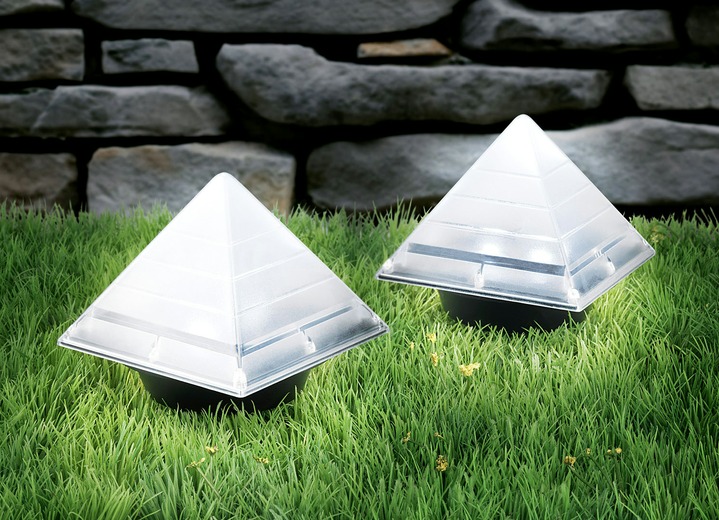 Solarlampen - Solar-Pyramiden, 2er-Set, in Farbe  Ansicht 1