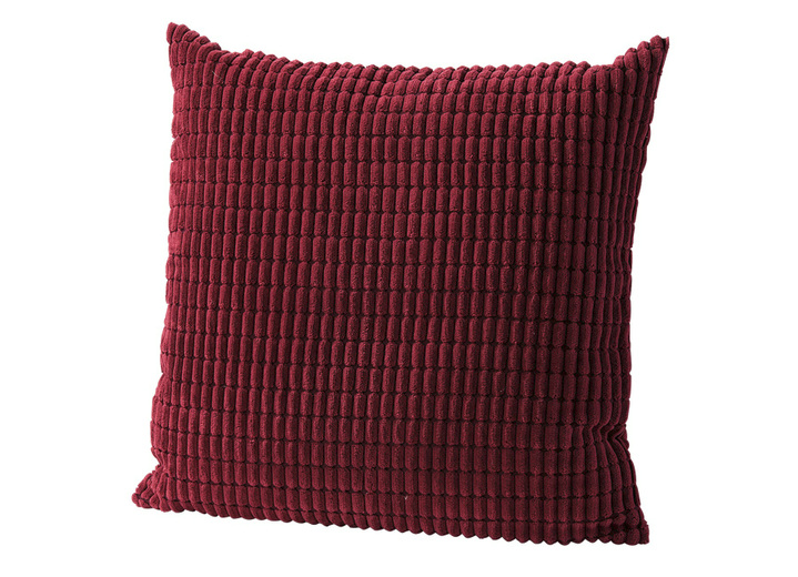 Dekokissen & Hüllen - Kissenbezüge oder Stuhlkissen in verschiedenen Farben, in Größe 905 (Kissenbezug, 40x40 cm) bis 915 (Stuhlkissen, 42x42x6 cm), in Farbe BORDEAUX Ansicht 1