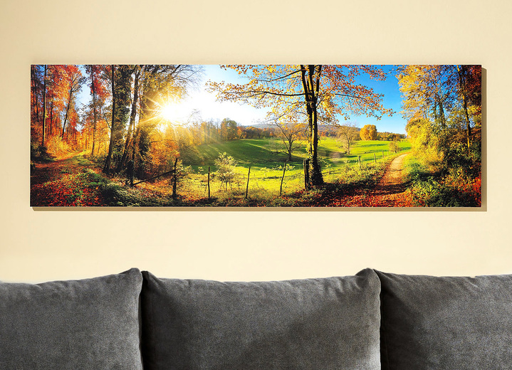 Landschaft - Bild mit dem Titel «Zauberhafte Landschaft im Herbst», in Farbe GRÜN Ansicht 1