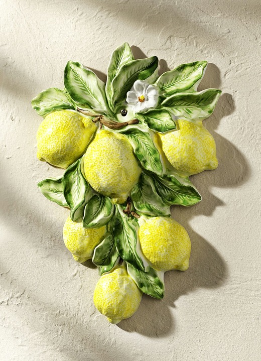 Geschenkideen - Wanddekoration aus italienischer Keramik, in Farbe GELB