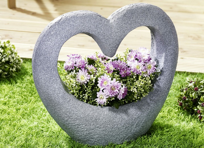 Blumentöpfe & Pflanzgefässe - Pflanzschale Herz, in Farbe GRAU, in Ausführung Pflanzschale ohne Beleuchtung Ansicht 1