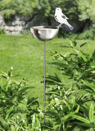 Gartenstecker Vogeltränke