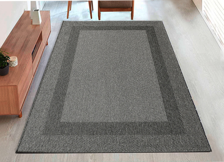 Modern - Brücken und Teppiche in Naturoptik , in Größe 113 (Brücke, 70x140 cm) bis 279 (Teppich, 190x290 cm), in Farbe ANTHRAZIT Ansicht 1