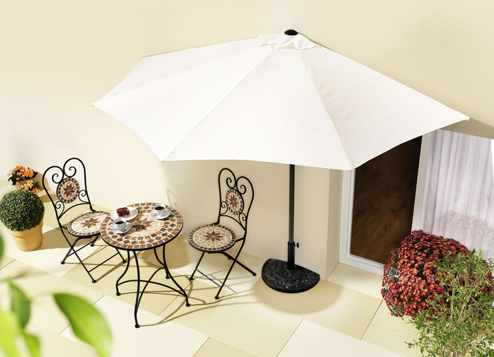 Sicht- & Sonnenschutz - Schirme mit UV-Schutz 50+, in Farbe BEIGE, in Ausführung halbrund Ansicht 1